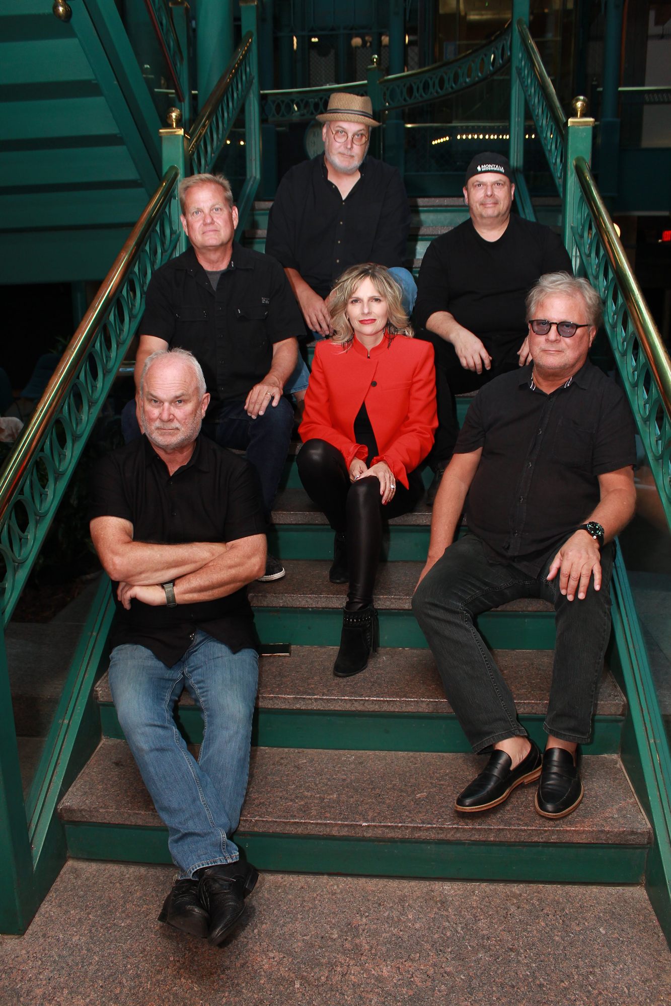 Amie Austin & The Rumble on the staircase — all six members